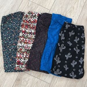 LuLaRoe Women's Patterned Joggers - Multicolor Set